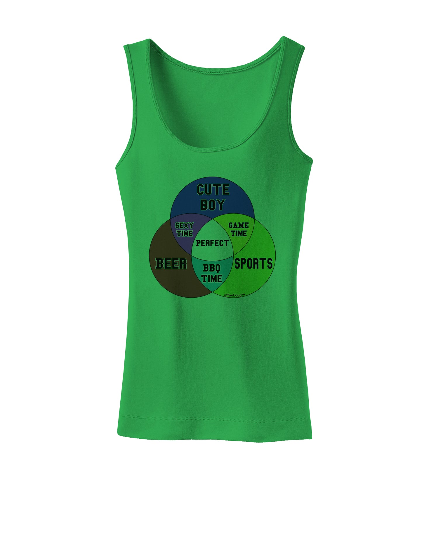 Beer Boy and Sports Diagram Womens Petite Tank Top-TooLoud-KellyGreen-X-Small-Davson Sales