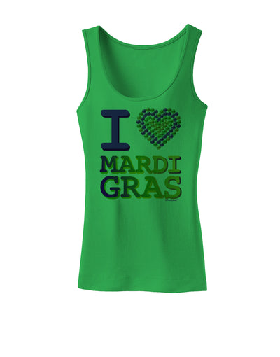 I Love Heart Mardi Gras Womens Tank Top-Womens Tank Tops-TooLoud-KellyGreen-X-Small-Davson Sales