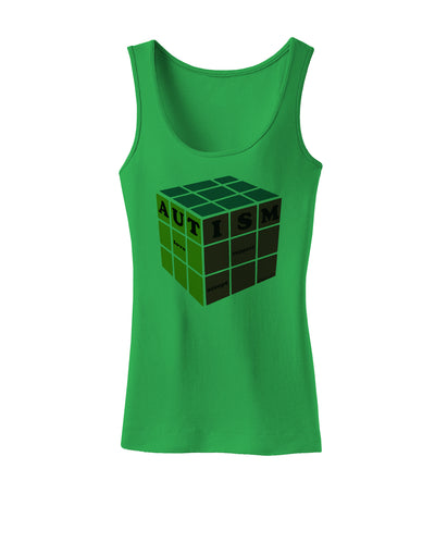 Autism Awareness - Cube Color Womens Tank Top-Womens Tank Tops-TooLoud-KellyGreen-X-Small-Davson Sales