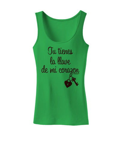 Tu Tienes La Llave De Mi Corazon Womens Tank Top by TooLoud-Womens Tank Tops-TooLoud-KellyGreen-X-Small-Davson Sales