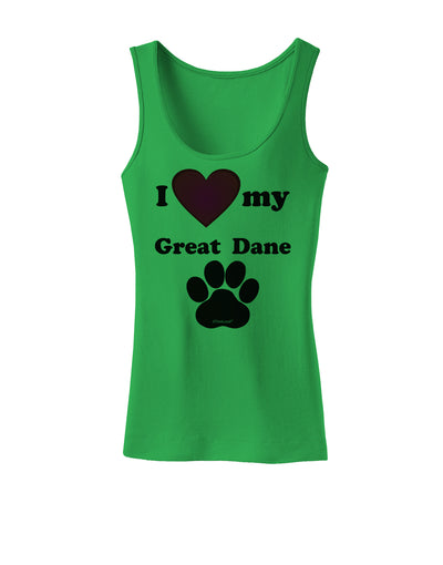 I Heart My Great Dane Womens Petite Tank Top by TooLoud-TooLoud-KellyGreen-X-Small-Davson Sales