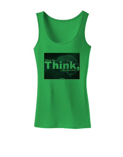 What We Think Buddha Womens Petite Tank Top-TooLoud-KellyGreen-X-Small-Davson Sales