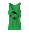 Kyu-T Face Puppina Santa Girl Dog Womens Tank Top-Womens Tank Tops-TooLoud-KellyGreen-X-Small-Davson Sales