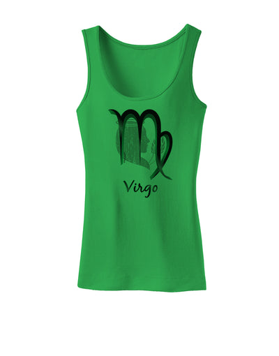 Virgo Symbol Womens Petite Tank Top-TooLoud-KellyGreen-X-Small-Davson Sales