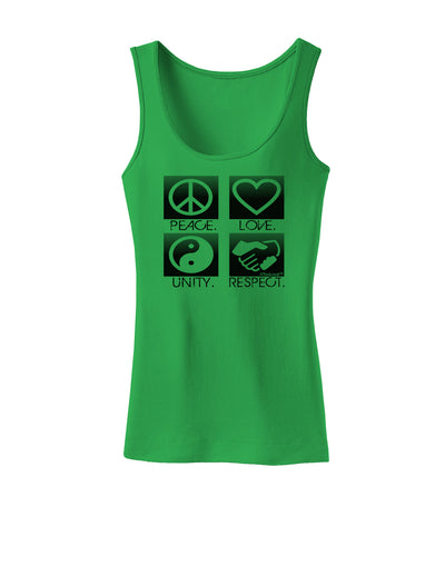 PLUR Squares BnW Womens Tank Top-Womens Tank Tops-TooLoud-KellyGreen-X-Small-Davson Sales