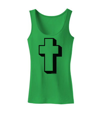 Simple Cross Design Black Womens Tank Top by TooLoud-Womens Tank Tops-TooLoud-KellyGreen-X-Small-Davson Sales