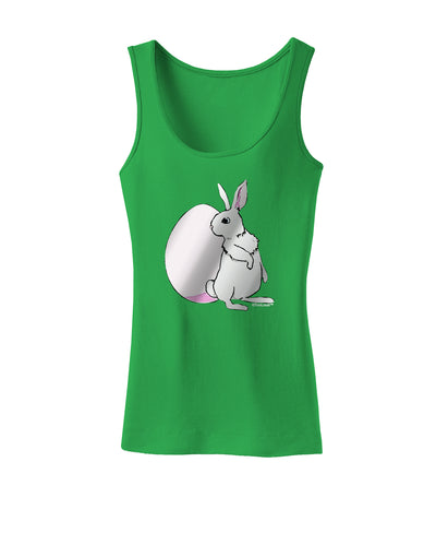 Easter Bunny and Egg Metallic - Silver Womens Tank Top by TooLoud-Womens Tank Tops-TooLoud-KellyGreen-X-Small-Davson Sales