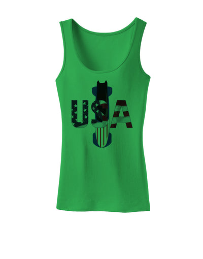 USA Bobsled Womens Petite Tank Top by TooLoud-TooLoud-KellyGreen-X-Small-Davson Sales