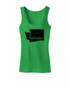 Washington - United States Shape Womens Tank Top-Womens Tank Tops-TooLoud-KellyGreen-X-Small-Davson Sales