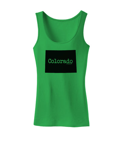 Colorado - United States Shape Womens Tank Top by TooLoud-Womens Tank Tops-TooLoud-KellyGreen-X-Small-Davson Sales