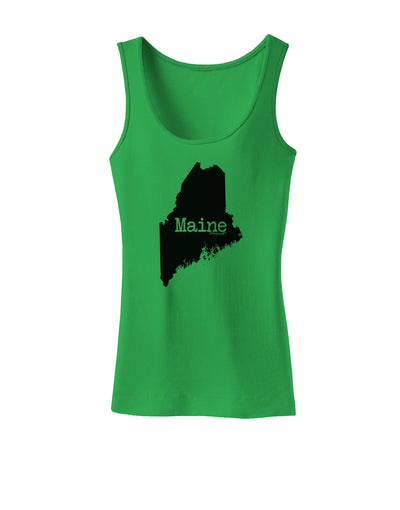 Maine - United States Shape Womens Tank Top by TooLoud
