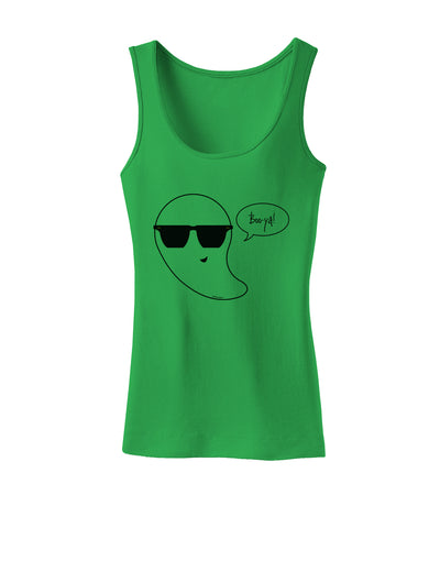 Boo Ya Cool Ghost Halloween Womens Tank Top-Womens Tank Tops-TooLoud-KellyGreen-X-Small-Davson Sales