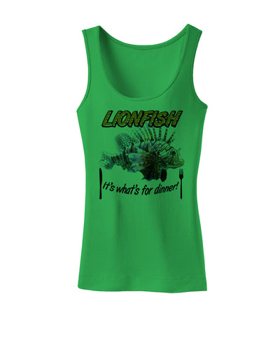 Lionfish - It's What's For Dinner Womens Tank Top-Womens Tank Tops-TooLoud-KellyGreen-X-Small-Davson Sales