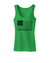 Veterans Scripted Flag Womens Tank Top-Womens Tank Tops-TooLoud-KellyGreen-X-Small-Davson Sales