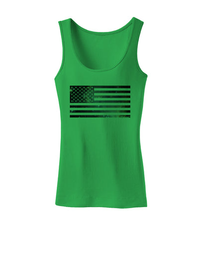 American Flag Galaxy Womens Tank Top by TooLoud-Womens Tank Tops-TooLoud-KellyGreen-X-Small-Davson Sales