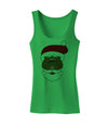 Black Santa Claus Face Christmas Womens Tank Top-Womens Tank Tops-TooLoud-KellyGreen-X-Small-Davson Sales