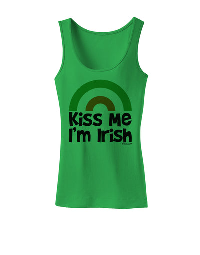 Irish Flag Rainbow - Kiss Me I'm Irish Womens Tank Top by TooLoud-Womens Tank Tops-TooLoud-KellyGreen-X-Small-Davson Sales