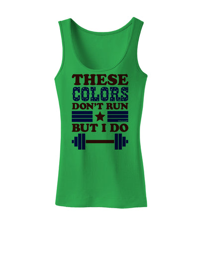 These Colors Don't Run But I Do - Patriotic Workout Womens Tank Top-Womens Tank Tops-TooLoud-KellyGreen-X-Small-Davson Sales