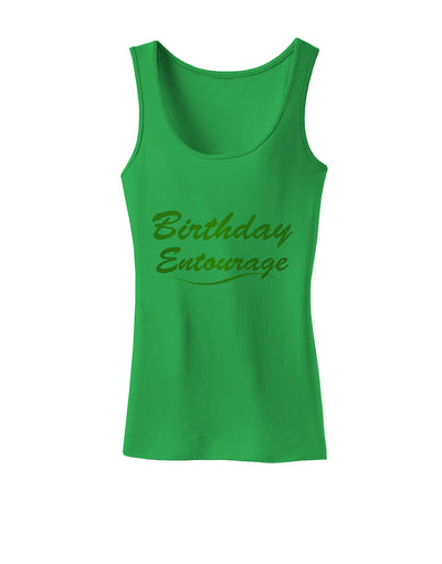 Birthday Entourage Text Womens Petite Tank Top by TooLoud-TooLoud-KellyGreen-X-Small-Davson Sales