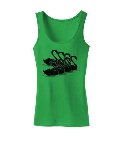 Seven Swans A Swimming Womens Tank Top-Womens Tank Tops-TooLoud-KellyGreen-X-Small-Davson Sales