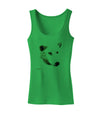 TooLoud White Wolf Head Cutout Womens Petite Tank Top-TooLoud-KellyGreen-X-Small-Davson Sales