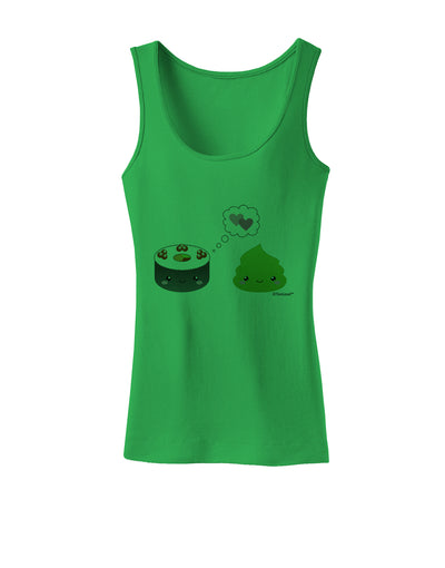 Cute Sushi and Wasabi Love Womens Tank Top by TooLoud-Womens Tank Tops-TooLoud-KellyGreen-X-Small-Davson Sales