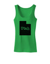 Utah - United States Shape Womens Tank Top by TooLoud-Womens Tank Tops-TooLoud-KellyGreen-X-Small-Davson Sales