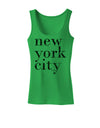 New York City - City Lights Womens Tank Top by TooLoud-Womens Tank Tops-TooLoud-KellyGreen-X-Small-Davson Sales