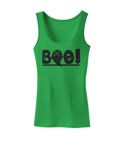 Cute Boo Text Pink Womens Tank Top-Womens Tank Tops-TooLoud-KellyGreen-X-Small-Davson Sales