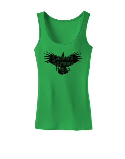 Crows Before Hoes Design Womens Tank Top by TooLoud-Womens Tank Tops-TooLoud-KellyGreen-X-Small-Davson Sales