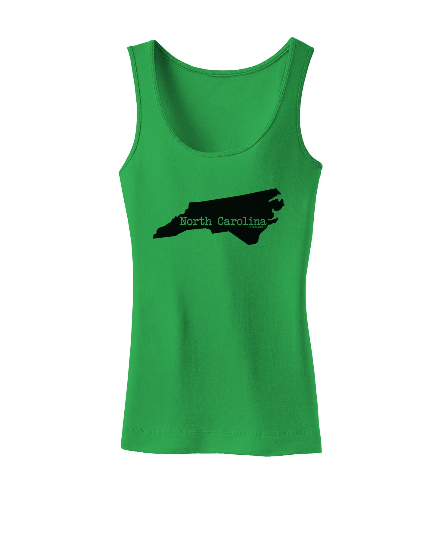 North Carolina - United States Shape Womens Tank Top by TooLoud-Womens Tank Tops-TooLoud-KellyGreen-X-Small-Davson Sales
