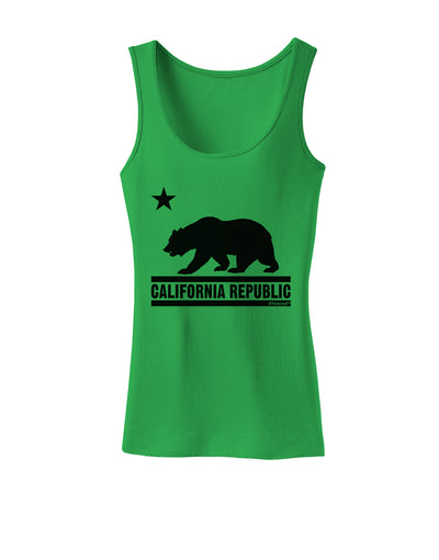 California Republic Design - Cali Bear Womens Tank Top by TooLoud-Womens Tank Tops-TooLoud-KellyGreen-X-Small-Davson Sales