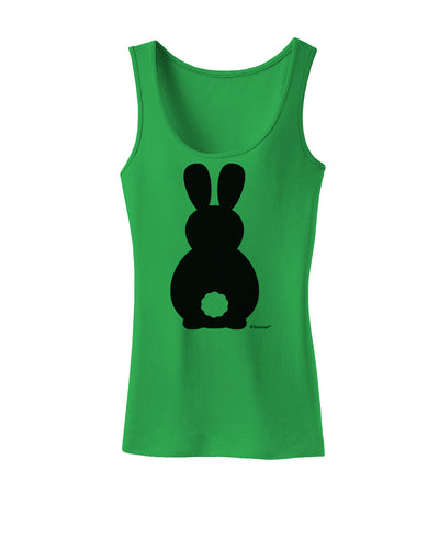 Cute Bunny Silhouette with Tail Womens Tank Top by TooLoud-Womens Tank Tops-TooLoud-KellyGreen-X-Small-Davson Sales