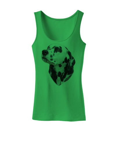 Dalmatian Portrait Womens Tank Top by TooLoud-Womens Tank Tops-TooLoud-KellyGreen-X-Small-Davson Sales