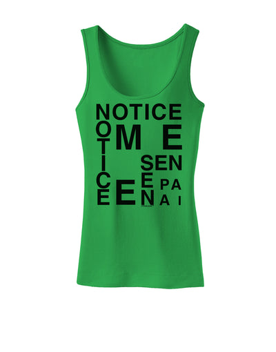 Notice Me Senpai Artistic Text Womens Tank Top-Womens Tank Tops-TooLoud-KellyGreen-X-Small-Davson Sales