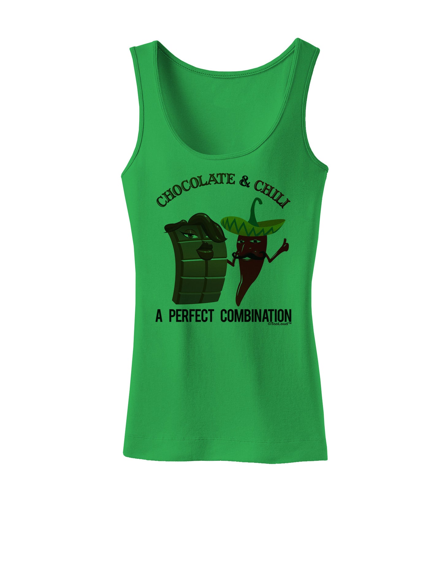 Chiles and Chocolate Womens Petite Tank Top-TooLoud-KellyGreen-X-Small-Davson Sales