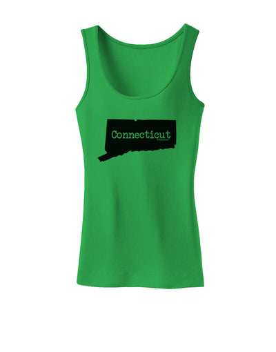 Connecticut - United States Shape Womens Tank Top by TooLoud-Womens Tank Tops-TooLoud-KellyGreen-X-Small-Davson Sales