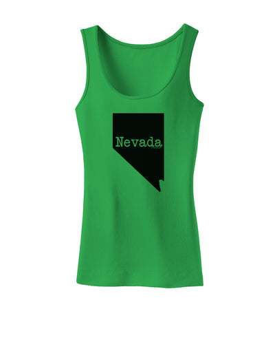 Nevada - United States Shape Womens Tank Top by TooLoud-Womens Tank Tops-TooLoud-KellyGreen-X-Small-Davson Sales