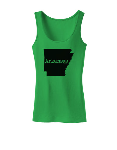 Arkansas - United States Shape Womens Tank Top by TooLoud-Womens Tank Tops-TooLoud-KellyGreen-X-Small-Davson Sales