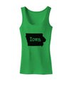 Iowa - United States Shape Womens Tank Top by TooLoud-Womens Tank Tops-TooLoud-KellyGreen-X-Small-Davson Sales