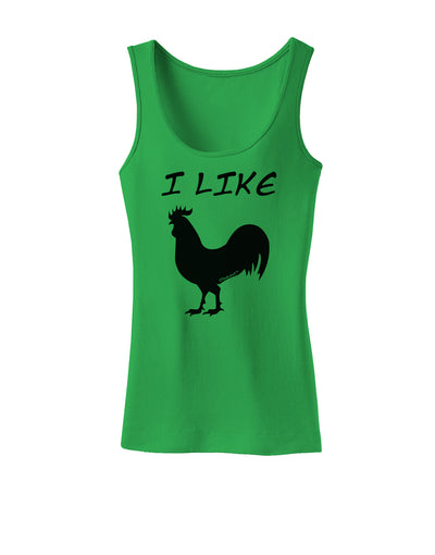 I Like Rooster Silhouette - Funny Womens Tank Top by TooLoud-Womens Tank Tops-TooLoud-KellyGreen-X-Small-Davson Sales