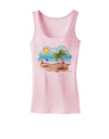 Fun Summer Beach Scene Womens Tank Top by TooLoud-Womens Tank Tops-TooLoud-SoftPink-X-Small-Davson Sales