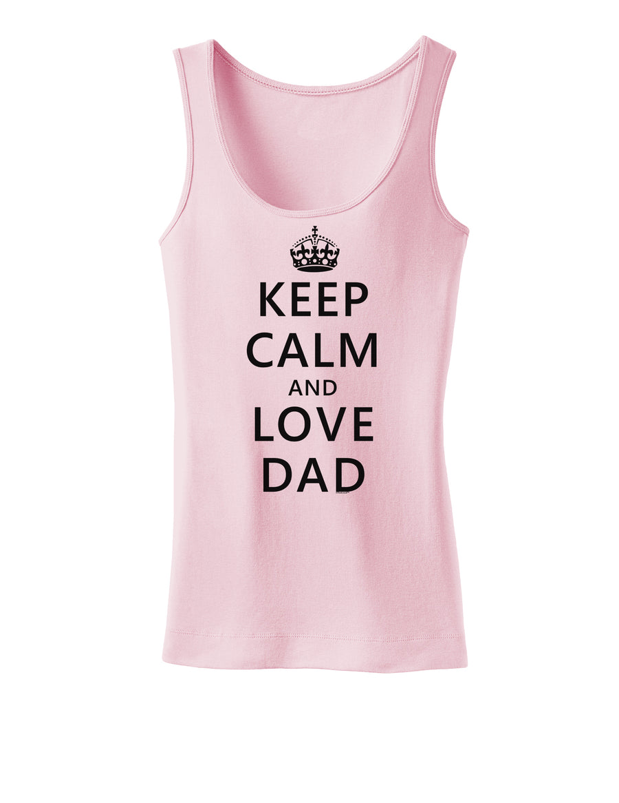 Keep Calm and Love Dad Womens Tank Top-Womens Tank Tops-TooLoud-White-X-Small-Davson Sales