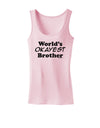 World's Okayest Brother Text Womens Tank Top by TooLoud-Womens Tank Tops-TooLoud-SoftPink-X-Small-Davson Sales