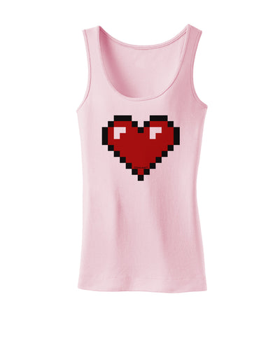 Pixel Heart Design 1 - Valentine's Day Womens Tank Top-Womens Tank Tops-TooLoud-SoftPink-X-Small-Davson Sales