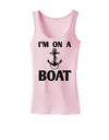 I'm on a BOAT Womens Tank Top-Womens Tank Tops-TooLoud-SoftPink-X-Small-Davson Sales