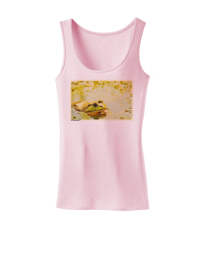 Bullfrog In Watercolor Womens Petite Tank Top by TooLoud-TooLoud-SoftPink-X-Small-Davson Sales