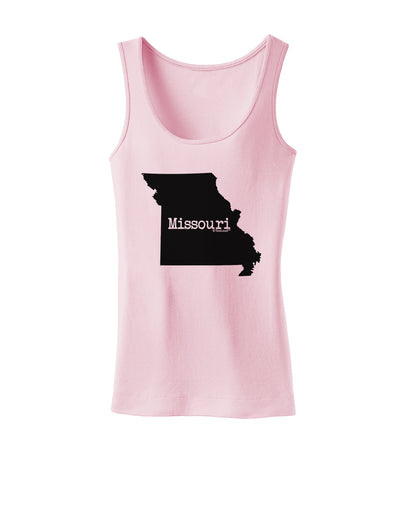 Missouri - United States Shape Womens Tank Top-Womens Tank Tops-TooLoud-SoftPink-X-Small-Davson Sales