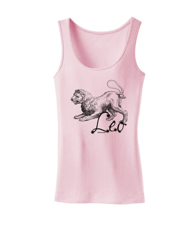 Leo Illustration Womens Tank Top-Womens Tank Tops-TooLoud-SoftPink-X-Small-Davson Sales