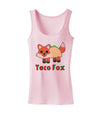 Cute Taco Fox Text Womens Petite Tank Top-TooLoud-SoftPink-X-Small-Davson Sales